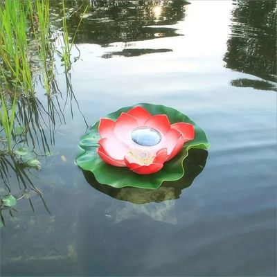 Lampe Solaire Flottante Fleur de Lotus pour Piscine et Étang