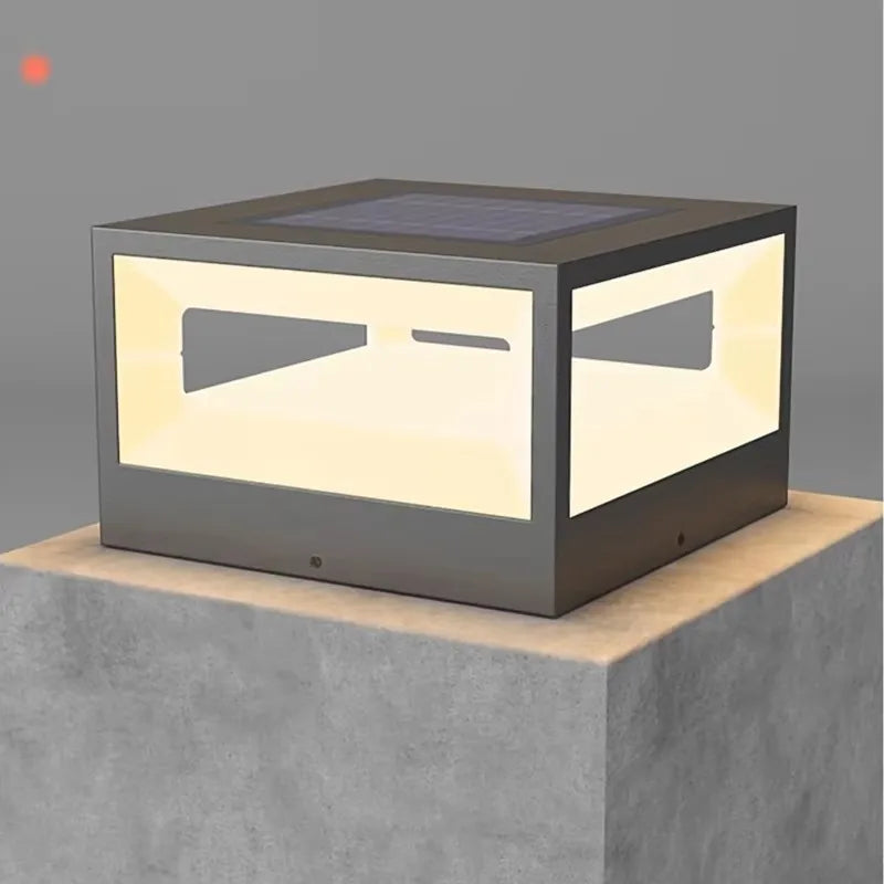 Lampe Solaire de Pilier de Portail Étanche Jardin