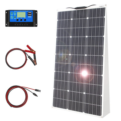 Panneau Solaire Flexible 12V Monocristallin Étanche