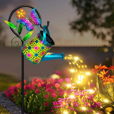 Arrosoir Solaire Lumineux à Cascade de LED pour Jardin