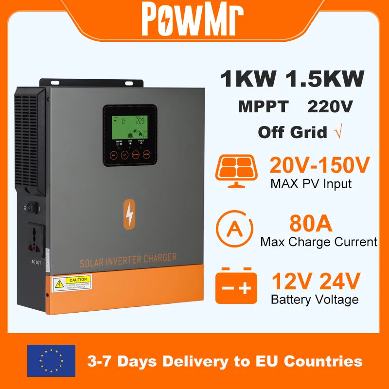 Onduleur Solaire Hybride 1,5 kW 12V/24V MPPT