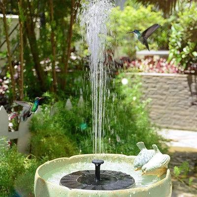 Fontaine Solaire Flottante 16 cm à 8 Buses pour Jardin
