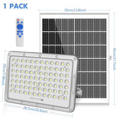 Projecteur Solaire LED 200W Extérieur IP65 avec Télécommande