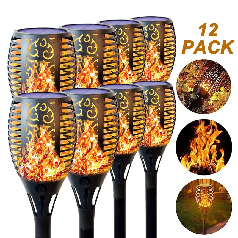 Lampe Torche Solaire LED Étanche Extérieur Multi-Pack