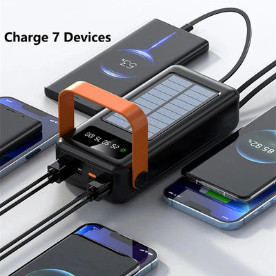 Batterie Externe Solaire à Panneau 100000mAh