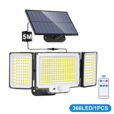 Applique Murale Solaire Extérieur 400 LED avec Télécommande