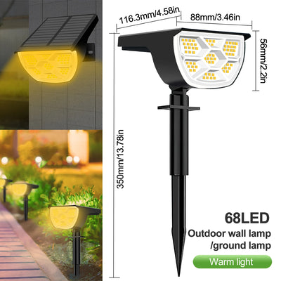 Projecteur Solaire LED Paysage 3 Modes Jardin Cour