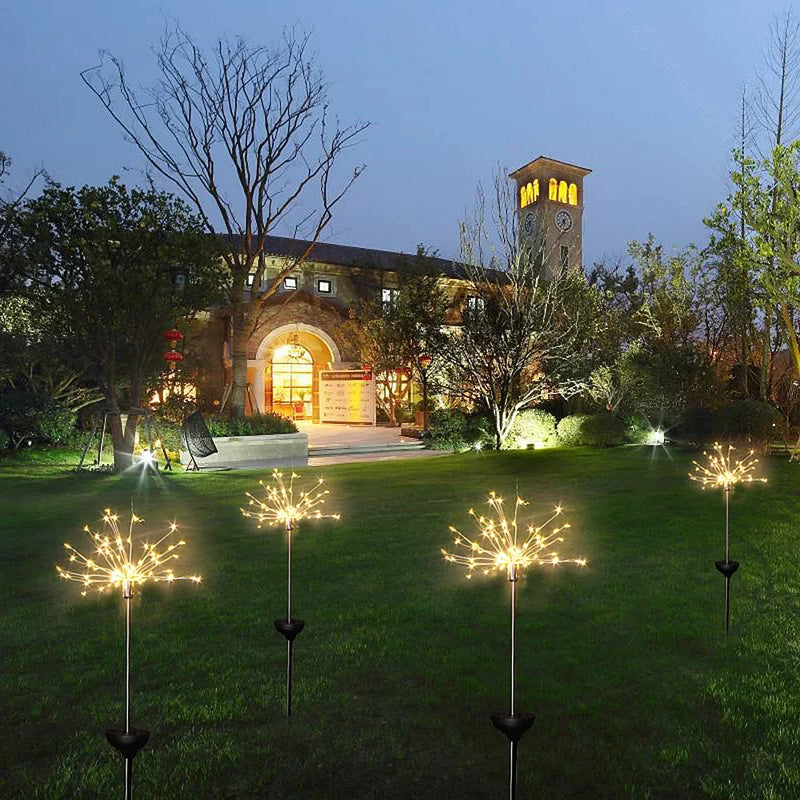 Guirlande solaire effet feu d'artifice pour jardin