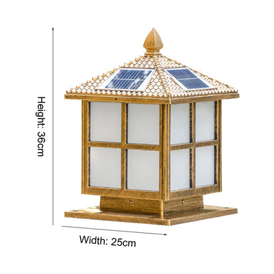 Borne Solaire LED Colonne de Jardin Étanche
