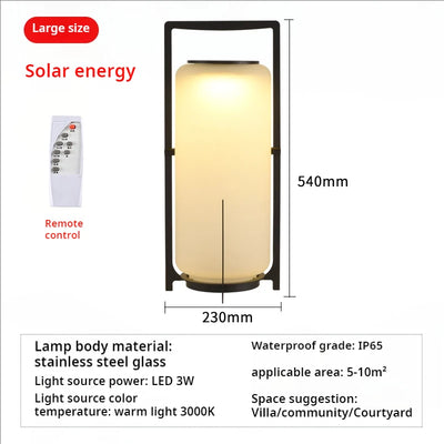 Lampe Solaire de Jardin Colonne pour Pelouse et Allée