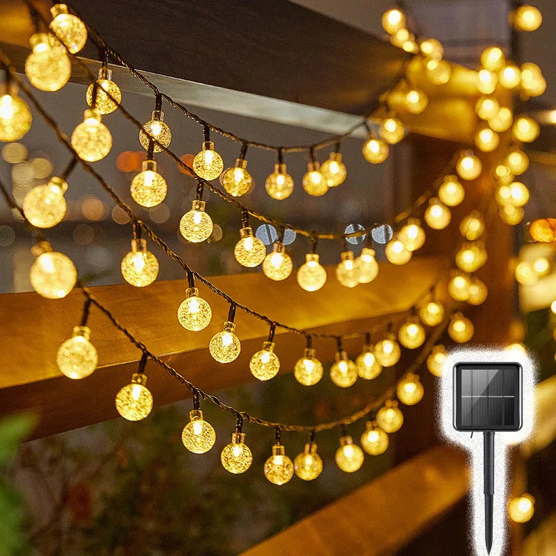 Guirlande Solaire Boules à Bulles Étanche Noël et Terrasse