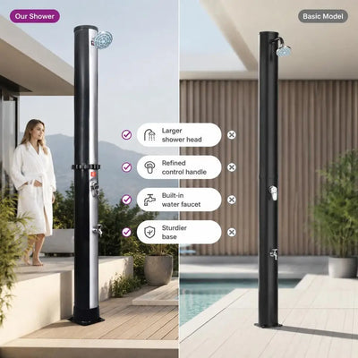 Douche Solaire de Jardin 40L Réservoir Noir
