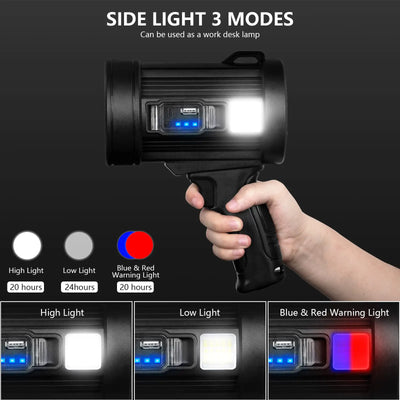 Lampe Torche Solaire LED Rechargeable 1000000lm Camping Chasse