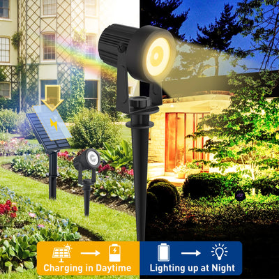 Projecteur Solaire Extérieur LED Étanche IP65 Décoration Jardin