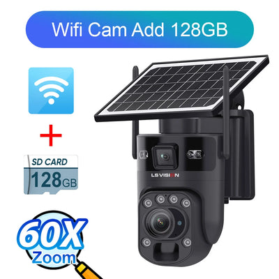 Caméra Solaire 4G Zoom 60X PTZ Extérieure