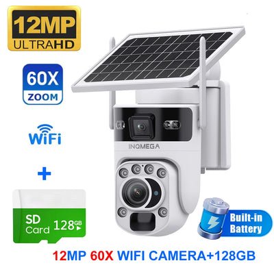 Caméra de Surveillance Solaire INQMEGA 4G 12MP Zoom Optique 60X