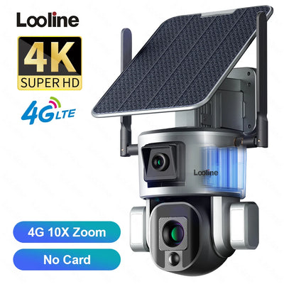 Caméra Surveillance Solaire PTZ 8MP 4G Wifi Étanche 4K Suivi