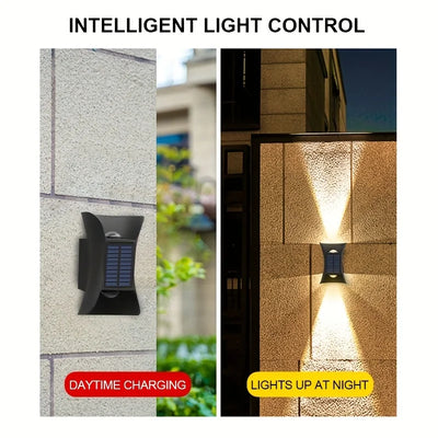 Applique Murale Solaire Extérieur Double Faisceau Haut Bas