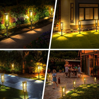 Lampes Solaires LED Étanches Extérieur Jardin Allée Passerelle