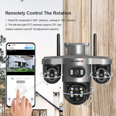 Caméra Solaire 4G WiFi Zoom 10X Extérieure PTZ - vue 4