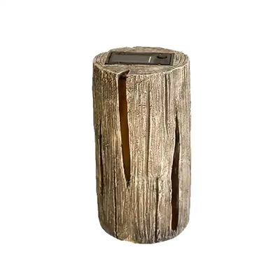 Lampe Solaire Souche d'Arbre Décorative Jardin