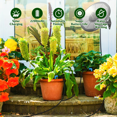 Kit Irrigation Solaire Goutte à Goutte avec Minuterie