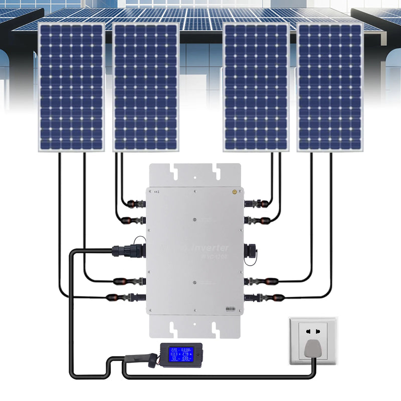 Micro-Onduleur Solaire 1200W MPPT Étanche IP65