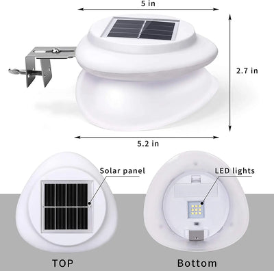 Applique Murale Solaire Extérieur Gouttière 9 LED Étanche
