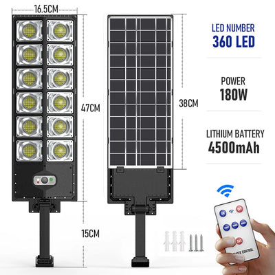 Lampe Solaire Murale Aluminium Capteur Mouvement Réverbère