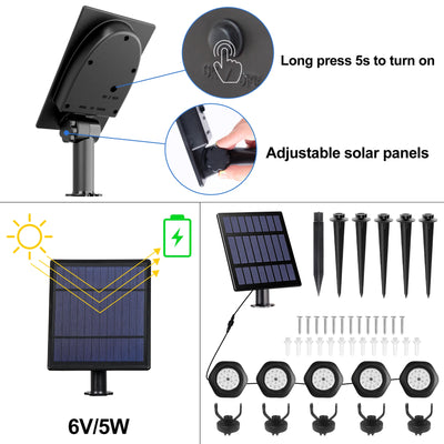 Spot Solaire Sous-Marin LED RGB Étanche Piscine Fontaine Bassin