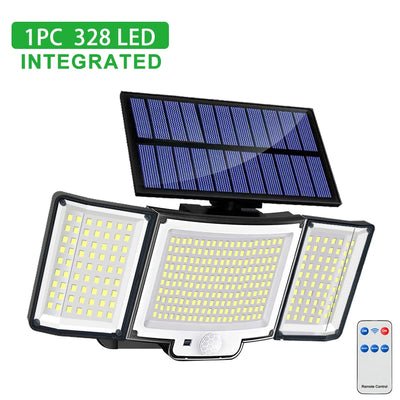 Réverbère Solaire LED 328 Capteur PIR Télécommande