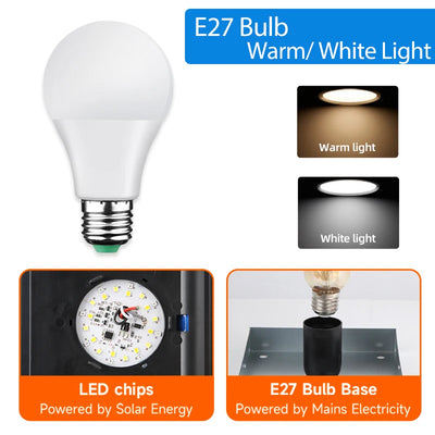 Lampe Solaire de Colonne avec Télécommande