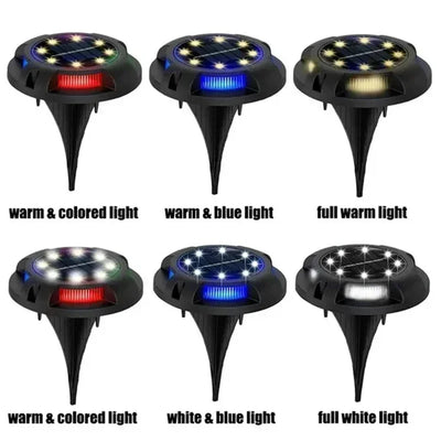 Spot Solaire Encastrable 12 LED Étanche IP65 Jardin Allée