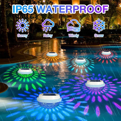 Lampe Solaire Flottante de Piscine et Étang LED RGB