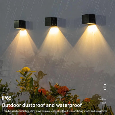 Lampe Solaire Murale Jardin Carrée LED Extérieur Étanche