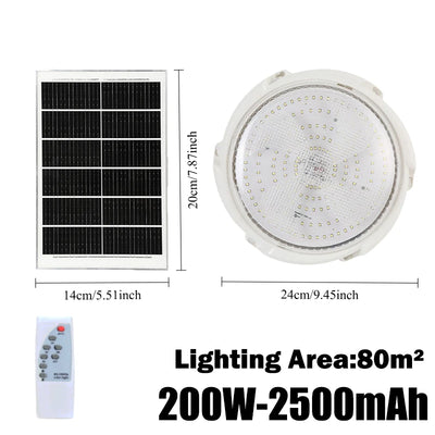 Lampe Solaire Intérieur Plafonnier Étanche Maison Jardin 60W à 200W