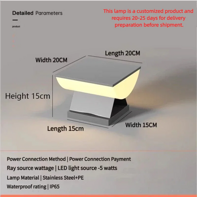 Lampe Solaire de Pilier Inox Extérieure Étanche - vue 8