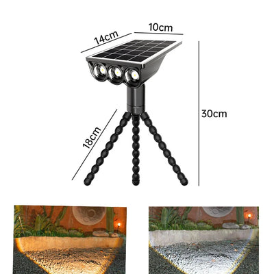 Spot Solaire Extérieur Flexible Étanche pour Jardin et Allée