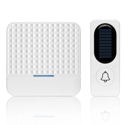 Sonnette Solaire Sans Fil IP65 Portée 300 m avec Récepteur