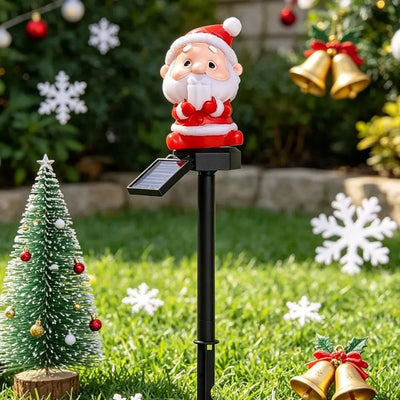 Lampe Solaire Noël Sapin Père Noël et Bonhomme Étanche