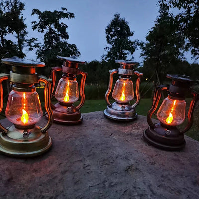 Lanterne Solaire de Jardin Effet Flamme