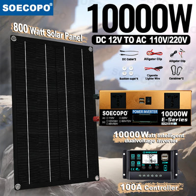 Kit Solaire Complet 10000W Panneau 800W Hors Réseau
