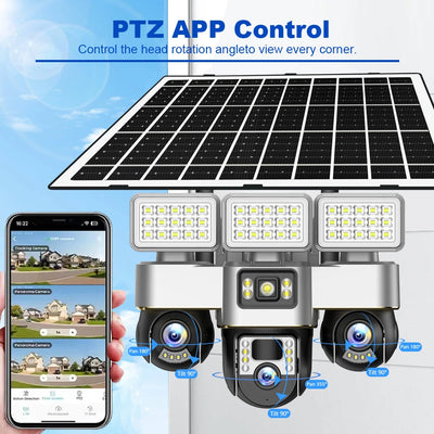 Camera Solaire 4G Triple Objectif PTZ Exterieure
