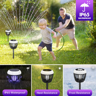Lampe Solaire Anti-Moustique LED Imperméable Répulsif Jardin