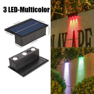 Applique solaire de clôture éclairant une allée de jardin