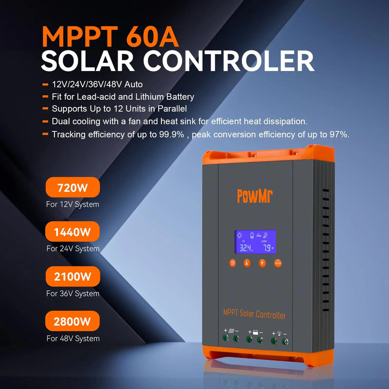 Régulateur de Charge Solaire MPPT 60A