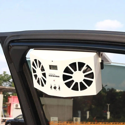 Ventilateur Solaire de Voiture avec Écran Sans Batterie