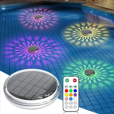 Lampe Solaire Piscine Flottante LED RGB avec Télécommande IP67