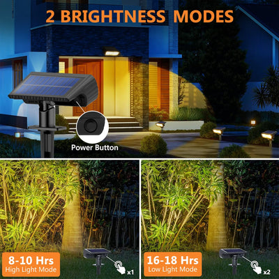 Spot Solaire Extérieur 2 Modes Étanche Éclairage Paysager Jardin