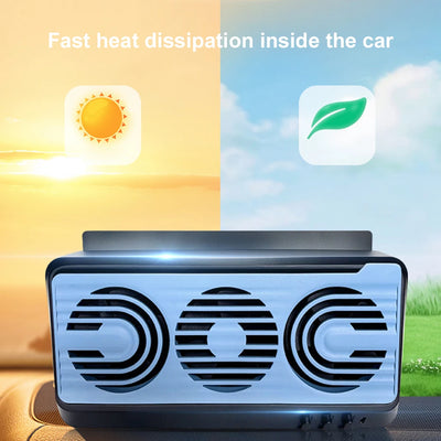 Ventilateur Solaire de Voiture 3 Turbines pour Vitre